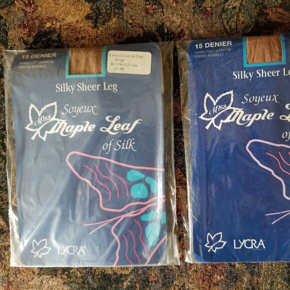 NWT. Control top, beige, sheer pantyhose, size B, 120 - 150 lb, 2 pairs. New. - Picture 2 of 4